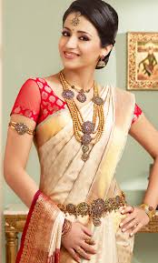 Beautiful South Indian Fashion Jewellery Kerala Saree Blouse Designs Indian Bridal Sarees Indian Bridal