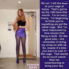 Femdom Rules — Oh no! I left the keys to your cage at home....