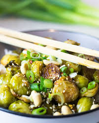 Veganes Kung Pao Rosenkohl Rosenkohl Rezept Vegetarisch Rosenkohl Rezepte Rosenkohl