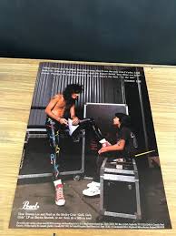 1987 VINTAGE 8X11 PRINT Ad FOR PEARL DRUMS TOMMY LEE OF MOTLEY CRUE RED  CONVERSE