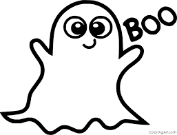 Little kid in ghost costume. Cute Little Ghost Boo Coloring Page Coloringall