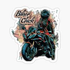 I heard you mumble biker scum as i held the door open for you at the convenience store while wearing my leather. Biker Chick Stickers Redbubble