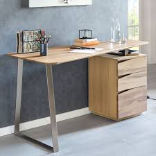 Da die schublade nicht unter einem tisch sondern unter ein regalbrett angebracht werden sollte habe ich zunächst die schienen an ich finde es eher lästig, da ich die schublade für kleinteile benutze. Finebuy Schreibtisch Frona 150x67x76 Cm Eiche Massivholz Tischplatte Nierenformig Burotisch Mit Schubladen Modern Computertisch