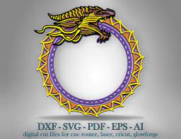 Download Celtic Dragon Shadow Box Svg 3d Celtic Dragon Svg Cut Files Laser Cut Files Multilayer Cricut Svg Glowforge File Craftmegood