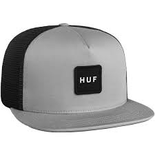 Huf The Box Logo Trucker Hat In Gray 34 Liked On Polyvore Featuring Mens Men S Accessories Men S Hats And Grey Hats For Men Trucker Hat Hats