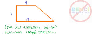Rumus trapesium yaitu luas = 1/2 (a+b) x t, keliling trapesium k = a+b+c+d✅. Tinggi Trapesium Jika Luas Diketahui Matematika Sd Youtube