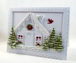 Create custom christmas cards featuring premium quality printing, vibrant colors & designs. Snowy Christmas House Homemade Christmas Cards Christmas Cards Handmade Christmas Cards To Make