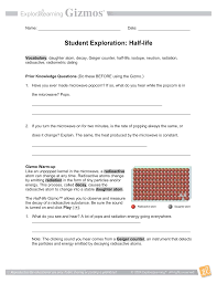 Half life gizmo answer key free. Half Life Se