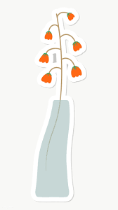 Download Premium Png Of Red Doodle Flowers In A Vase Sticker On Flower Doodles Flower Illustration Flower Vases