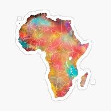 Zamunda africa map world map. Africa Stickers Redbubble