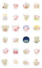 Sugar Cubs Mocha Latte With Sound Sticker For Line Whatsapp Android Iphone Ios Mocha Latte Latte Cute Stickers