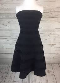 Whbm Strapless Black Floral Lace Dress 4 Lbd White House Black Market Ebay Closet Couture 724 Floral Lace Dress Dresses Lace Dress