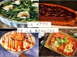 Le Menu De La Semaine Du 14 Au 20 Janvier La Recette
