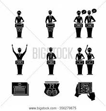 Quiz Show Glyph Icons Vector Photo Free Trial Bigstock