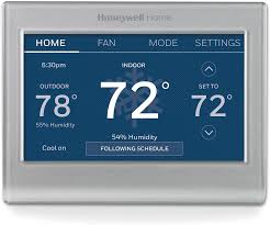 Insert 2 x aa lr6 alkaline batteries, ensuring the correct orientation as in the photo. Amazon Com Honeywell Home Rth9585wf1004 Wi Fi Smart Color Thermostat 7 Day Programmable Touch Screen Energy Star Alexa Ready Home Improvement
