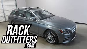 Mercedes Benz E Class Wagon With Thule Aeroblade Edge Roof Rack Crossbars Youtube