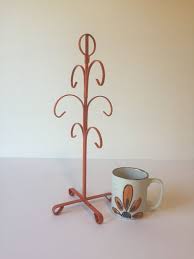 Vintage Orange Mug Tree Coffee Cup Rack Mug Holder Retro Etsy Mug Tree Orange Mugs Rustic Mugs