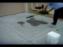 How To Remove Oil Stains From A Concrete Driveway Www Sealgreen Com 800 997 3873 Youtube