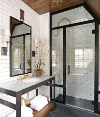 Black And White Bathroom Subway Tile With Black Grout Via Houzz Masculine Bathroom Design Small Bathroom Decor Bathrooms Remodel