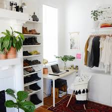 A closet office.which later morphed into a closet craft space. How To Design A Cloffice In Your Home Apartment Therapy