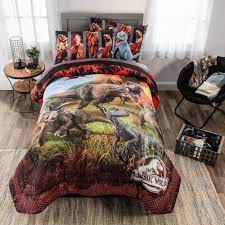 My granddaughter is obsessed with jurassic world and this did not disappoint. Jurassic World 2 Jurassic World Fallen Kingdom Eruption 6 Piece Multicolored Full Bed In A Ba In 2020 Kids Bedding Sets Jurassic World Fallen Kingdom Cuddle Pillow