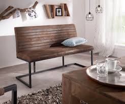 Baumtisch esstisch mit naturbaumkante aus einem stamm oder aus 2 bohlen des gleichen baumes zusammengefügt. Sitzbank Earnest 140 Cm Braun Vintage Abgesteppt Schwarz Delife Eu