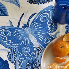 Find and compare schumacher wallcovering online. Exotic Butterfly Marine Fabric Schumacher