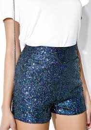 Arctic Tap Sequin Shorts Sequin Shorts Blue High Waisted Shorts High Waisted Shorts