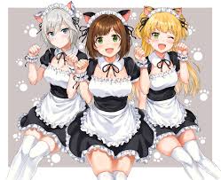 She wears a female uniform which is a short/long sleeved blouse, a green skirt, red chest ribbon she had a light green ribbon instead of her necklace, a different flower in her hair, and a hairband in her hair. Images Of Blonde Hair Green Eye Anime Girl
