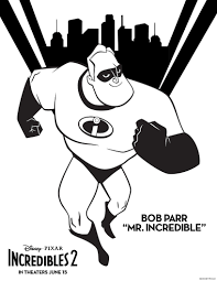 Bob paar was once one of the world's greatest superheroes. Mr Incredible Coloring Page Free Disney Pixar Printable