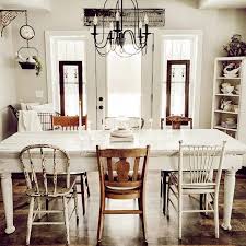 We Love These Mismatched Dining Chairs From Farmhousefor8 Their Neutral Tones And Simila Farmhouse Dining Rooms Decor Farmhouse Dining Farmhouse Dining Room