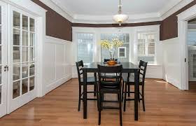 But when they're closed, the tall double doors blend right in with the walls of the dining room. Beautiful Dining Rooms With French Doors Designing Idea