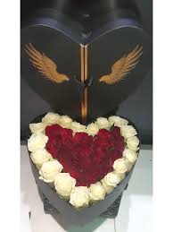 More images for heart box of flowers » Heart Box With White And Red Roses Buy Flowers In Dubai Uae Flowers Dubai Online Flowers Delivery Dubai Sweflora Uae