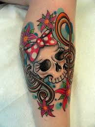 New school skull tattoo from Mike Culley at Cheyenne Mountain Tattoo in  Colorado…