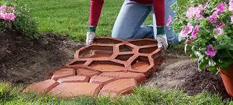 Lowe S Home Improvement Diy Driveway Concrete Molds Walkway Concrete Stepping Stone Molds