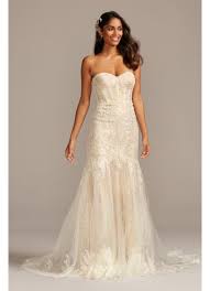 A deluxe selection of champagne wedding dresses, all exquisite in design. Embellished Lace Corset Bodice Wedding Dress David S Bridal