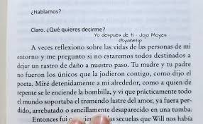 Después de ti ya no hay más sed por aquí comprendo que lo que tengo es verdad. Frases De Libros Despues De Ti El Lastre Del Amor Hablar Claro Frases Libros
