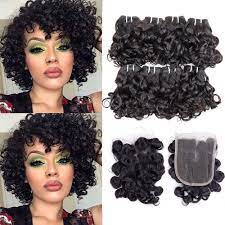 Natural brazilian remy human hair wigs wavy curly short wig kinky curly wave wig. Amazon Com Peruvian Curly Hair Bundles Short Bob Curly Human Hair Bundles With Closure 10a Remy Ocean Weave 8 Bundles With Closure 25g Bundle 8 8 8 8 8 8 8 8 8 Peruvian Virgin Hair