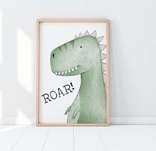 T Rex Roar Print Dinosaur Roar Wall Art Dino Print Boys Etsy In 2020 Kids Room Poster Boys Room Decor Nursery Wall Art