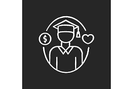 Support For Students Chalk Icon Supportive Chalk Chalk White