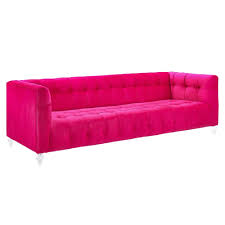 This sofa is perfect for a small apartment, upstairs loft, or nook of a bedroom, giving you a spot to kick back, even if you're right on space. Hot Pink Sofa