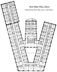 The Statler Hotel Typical Guest Floor Plan Hotel Floor Plan Hotel Room Plan Hotel Plan