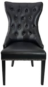 Dining Kitchen Chairs Black Tufted High Back Accent Leather Dining Chair R 12250 Artefac Chair Leather Dining Chairs Dining Chairs