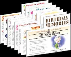 Read on for some hilarious trivia questions that will make your brain and your funny bone work overtime. 1982 Birthday Pack Free Party Games