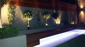 Modern Garden Design Ideas Great Lighting Fireplace Hardwood Screen Plastered Rendered Walls Cl Garden Lighting Design Modern Garden Design Small Garden Design
