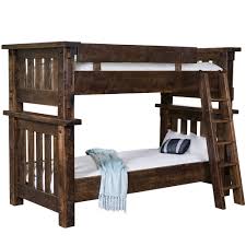 Houston Amish Bunk Bed Rustic Amish Bed Cabinfield Fine Furniture