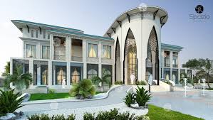 Arabic Style House Exterior Design With Arches This Amazing Architectural Design For A Luxury Home Is Created By Spazio Interior Decoration Llc Dubai Archite