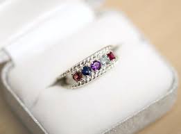 18k white gold lotus flower diamond engagement ring with side stones (3/4 ct. 14k White Or Yellow Gold Personalized Roped Double Band Etsy