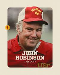 John Robinson, one of USC's most popular and successful football coaches,  died today (Monday, Nov. 11) in Baton Rouge, Louisiana of complications  from pneumonia. He was 89. #FightOnForever