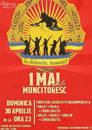 Sarbatorirea zilei de 1 mai in perioada comunista. Adrian Funk Tonight Aristocrat Society Club 1 Mai Muncitoresc Party Facebook